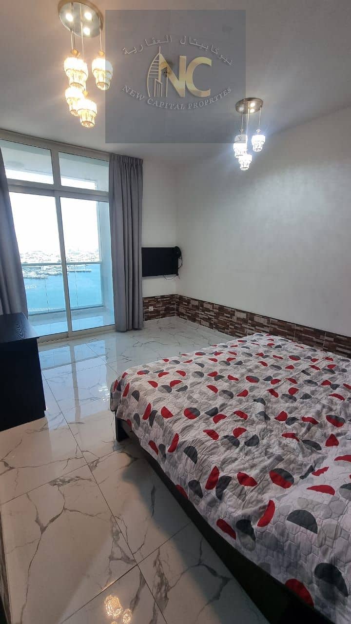 For rent in Ajman, a tworoom apartment and a hall, annually. The