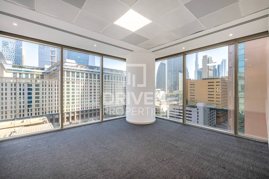 Well Kept office | Overlooking Burj and DIFC