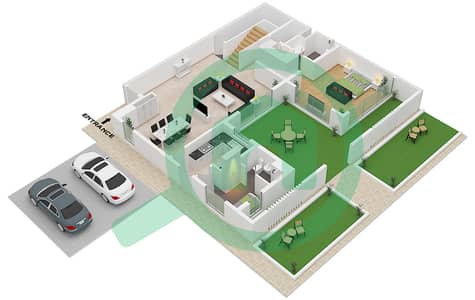 Murjan Al Saadiyat - 4 Bedroom Townhouse Type TC3A Floor plan