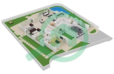 Murjan Al Saadiyat - 6 Bedroom Villa Type A Floor plan