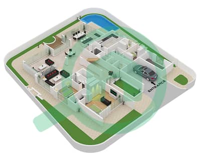 Murjan Al Saadiyat - 6 Bedroom Villa Type B Floor plan