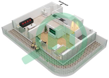 Trussardi Residences - 1 Bedroom Apartment Unit 7 FLOOR 9 Floor plan