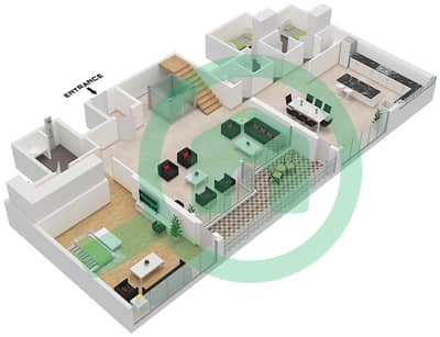 皇室风情公寓 - 4 卧室顶楼公寓类型／单位T3 / UNIT 3 FLOOR 17戶型图