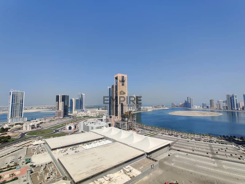 SEEVEIW/2 months free//with balcony//gym/pool//near to dubai border