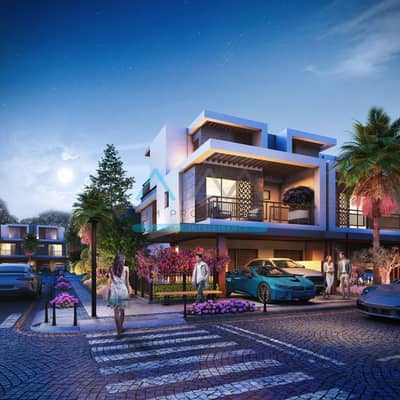 5 Bedroom Villa for Sale in Dubailand, Dubai - Violet Front - Night. jpg