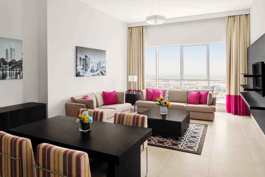 2 One Bedroom Apartment_Living Room. JPG