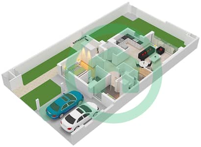 拉亚小区 - 4 卧室联排别墅类型／单位A ,C/ UNIT 4,6,8PLEX-TH1戶型图