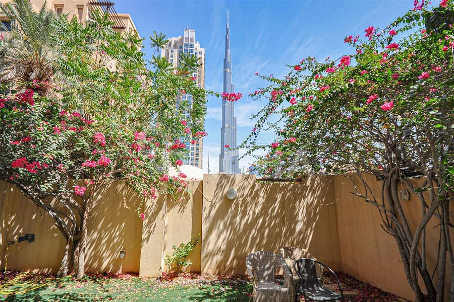 Spacious 1Br | Private Garden | Burj Khalifa View