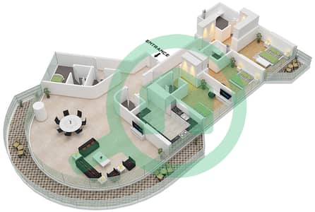 Sea La Vie Tower 1 - 3 卧室公寓类型／单位A / UNIT 4 FLOOR 3戶型图