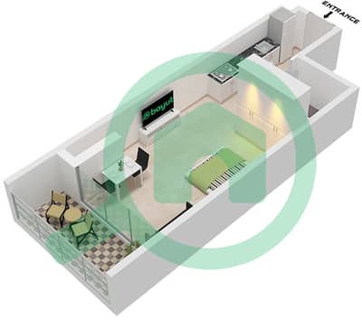 Creek View by Iraz - 单身公寓类型／单位A / UNIT 3 FLOOR 2,3戶型图