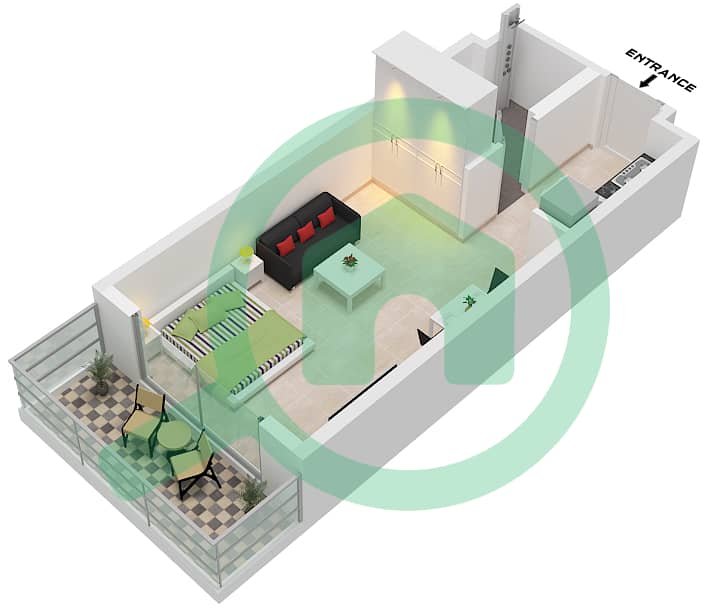 المخططات الطابقية لتصميم الوحدة 12 FLOOR 1 شقة استوديو - الأقصر بواسطة امتياز Unit 12 Floor 1 interactive3D