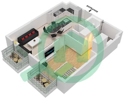 المخططات الطابقية لتصميم الوحدة 7 FLOOR 9-14,17-21 شقة 1 غرفة نوم - الأقصر بواسطة امتياز