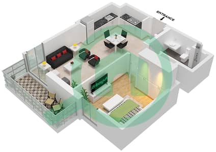 Golf Heights - 1 Bedroom Apartment Type/unit A1 / UNIT 3 FLOOR 2-22,25 Floor plan