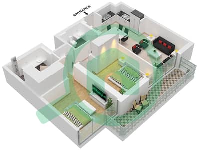 Golf Heights - 2 Bedroom Apartment Type/unit B / UNIT 5 FLOOR 2-24 Floor plan