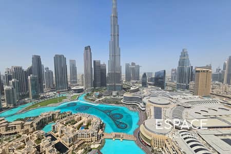 2 Bedroom Apartment for Rent in Downtown Dubai, Dubai - 2 Bedrooms | Burj and Fountain View | High Floor