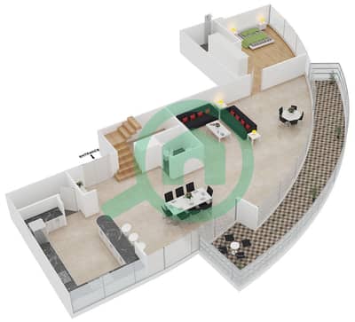Saba Tower 3 - 4 Bed Apartments Type 35 Floor plan