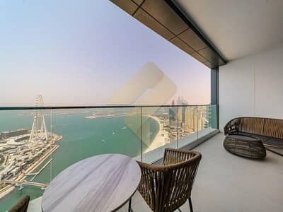 2 Bedroom Flat for Rent in Jumeirah Beach Residence (JBR), Dubai - Full Sea View | High Floor | Serviced Apartment