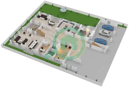 المخططات الطابقية لتصميم النموذج CAPE فیلا 6 غرف نوم - مساكن نار
