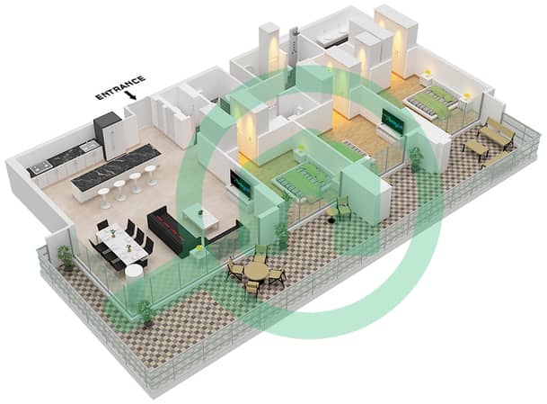 Type B.1 Unit 3 Floor 1