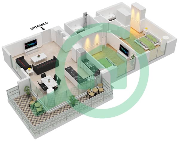 Type B.2 Unit 4M,15 Floor 2-8