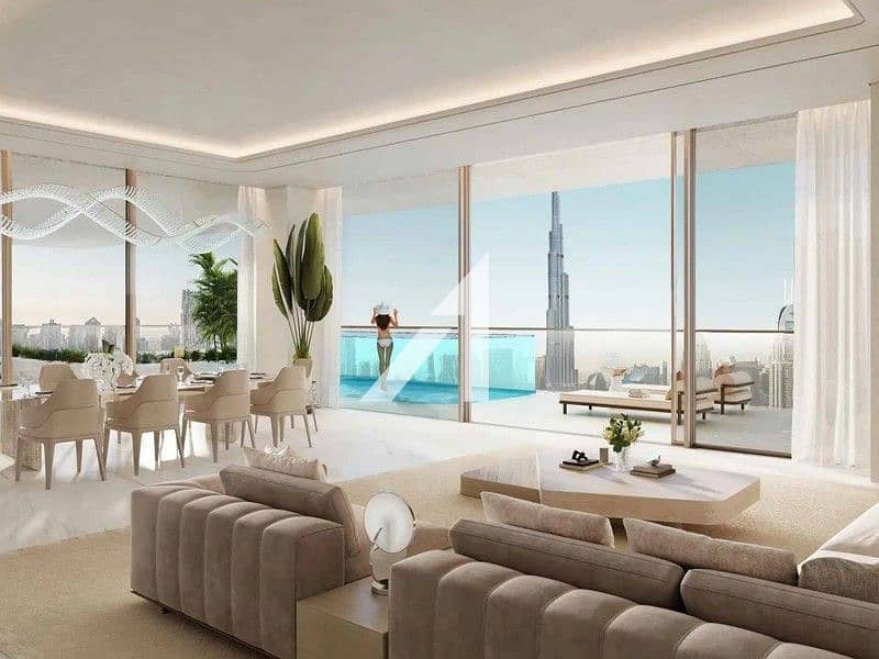 位于迪拜市中心，Fairmont Residences Solara Tower 4 卧室的顶楼公寓 18623555 AED - 9870202