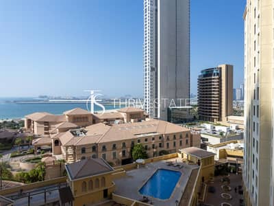 Studio for Rent in Jumeirah Beach Residence (JBR), Dubai - Furnished | Middle Sea View | Vacant Now