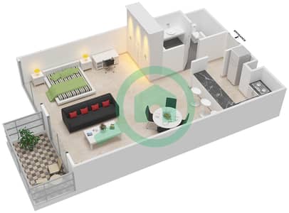 Bahar 5 - Studio Apartments Unit 50 Floor plan