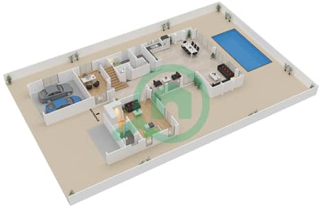 المخططات الطابقية لتصميم النموذج 4 فیلا 5 غرف نوم - سيينا فيوز