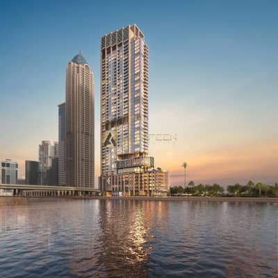 1 Спальня Апартамент Продажа в Бизнес Бей, Дубай - One River Point_View- Canal side. jpg