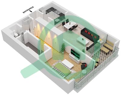 Rixos Dubai Islands Hotel & Residences - 1 Bedroom Apartment Unit 8 FLOOR 5 Floor plan