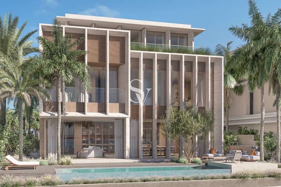 位于杰贝阿里棕榈园，Frond K 6 卧室的别墅 18200000 AED - 9889689