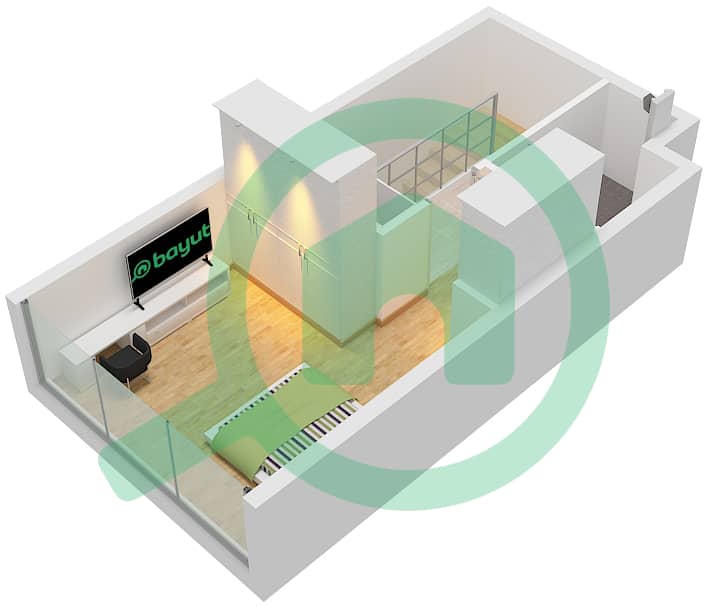 Mayyas at the Bay - 1 Bedroom Apartment Type A DUPLEX Floor plan Type A Floor Upper Ground interactive3D