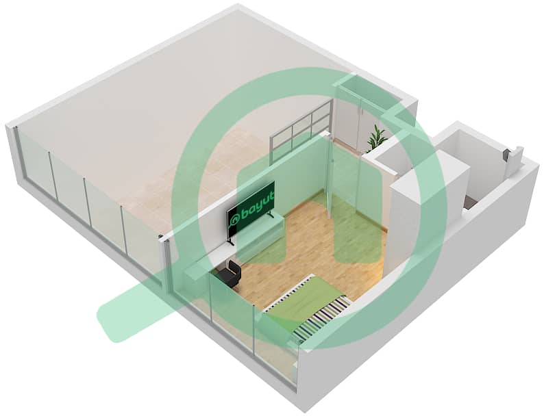 Mayyas at the Bay - 2 Bedroom Apartment Type D Floor plan Type D Floor Upper Ground interactive3D