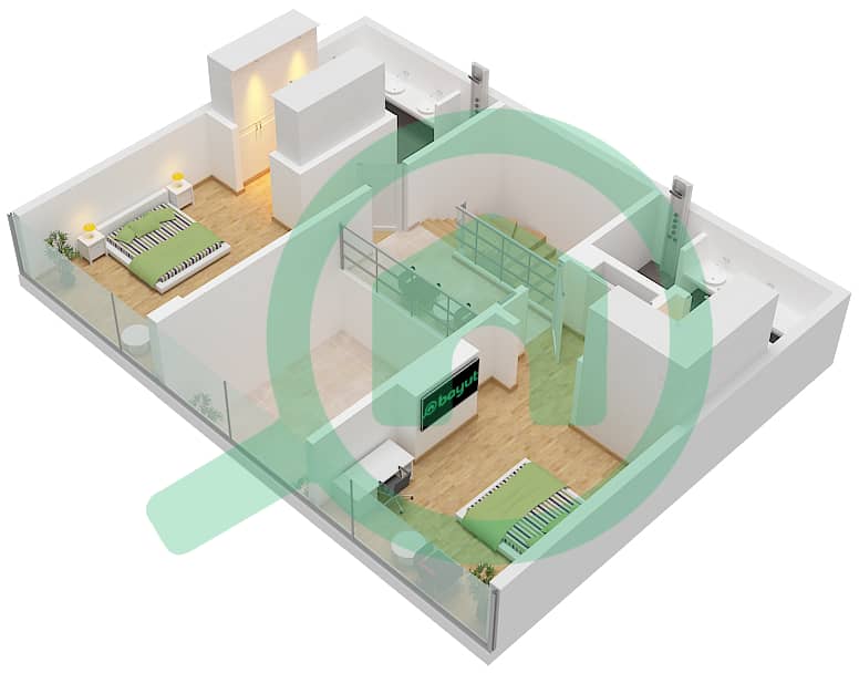 Porto Playa - 3 Bedroom Villa Type/unit A / UNIT A,B,C,H Floor plan Type A Unit A,B,C,H Upper Floor Mezzanine Floor interactive3D