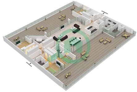 Porto Playa - 4 Bedroom Apartment Type/unit A / UNIT 17 Floor plan