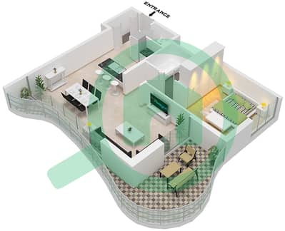 Bay Residences - 1 Bedroom Apartment Type/unit 3 / UNIT 8 Floor plan