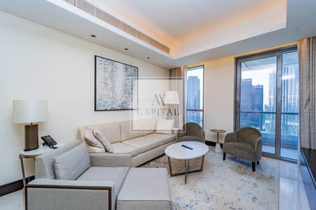 1 Bedroom Flat for Rent in Downtown Dubai, Dubai - Burj Khalifa and Fountain View | 07 Layout