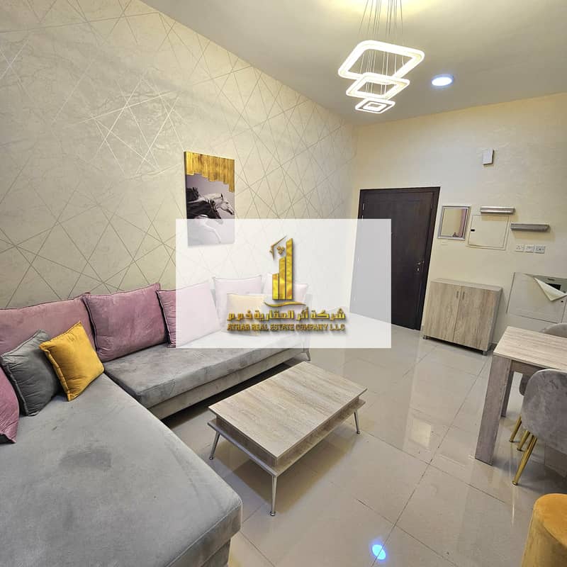 For monthly rent in Ajman 🏠 With completely new furniture, the first