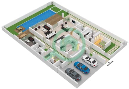 المخططات الطابقية لتصميم النموذج A+GARDEN SUITE فیلا 5 غرف نوم - هارموني 3