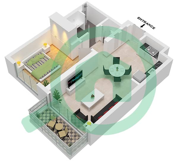 "Type 2A 
Unit 13,15 Floor 1-4 
Unit 9,11 Floor 5"
