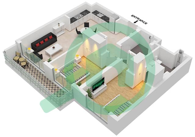 "Type 1D 
Unit 25 Floor 1-4 
Unit 19 Floor 5"