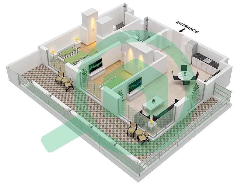 Sunridge - 2 Bedroom Apartment Type/unit 4 / UNIT G04 GROUND FLOOR Floor plan "Type 4 
Unit G04 Ground Floor" interactive3D