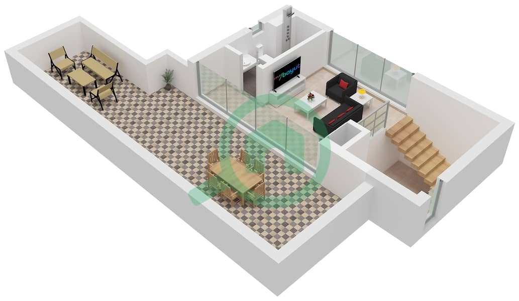 Farm Gardens - 4 Bedroom Villa Type A Floor plan Type A Roof interactive3D