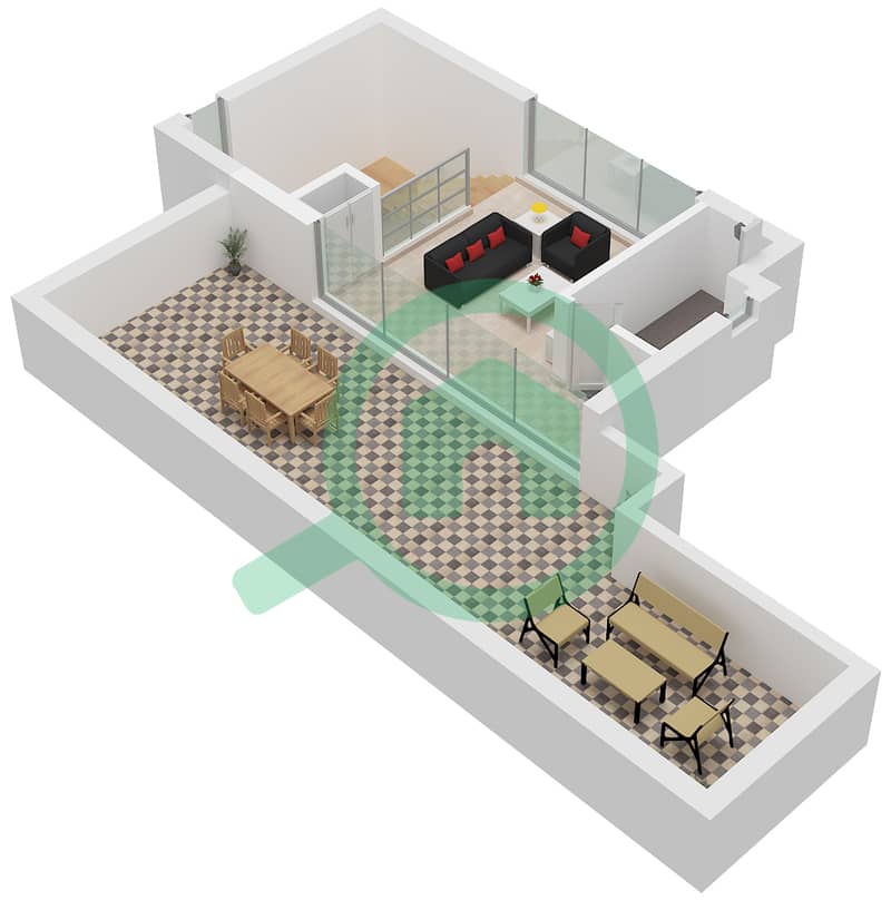 Farm Gardens - 4 Bedroom Villa Type A MIRROR Floor plan Type A Mirror Roof interactive3D