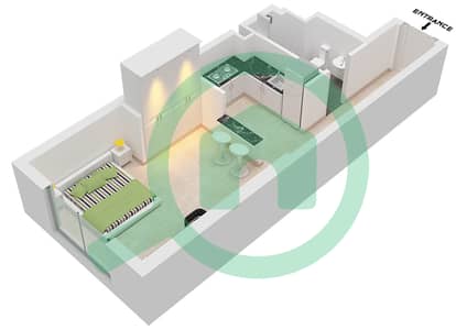 Eleganz by Danube - Studio Apartment Type/unit A/UNIT 6,7,21,22 FLOOR 1 Floor plan