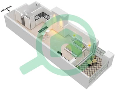 Eleganz by Danube - Studio Apartment Type/unit B / UNIT 24 FLOOR 1 Floor plan