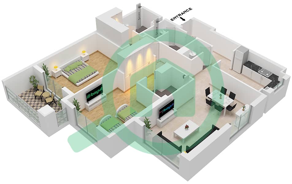 Eleganz by Danube - 2 Bedroom Apartment Type/unit C/UNIT 4 .6-8. FLOOR 1-3 Floor plan "Type C Unit 4  Floor 3
Unit 6 Floor 2
Unit 7  Floor 1
Unit 10 Floor 3
Unit 19 Floor 2
Unit 20 Floor 1 Tower 2
Unit 4 Floor 3
Unit 7 Floor 2
Unit 8 Floor 1
Unit 10 Floor 3
Unit 20 Floor 2
Unit 21 Floor 1 Tower 5" interactive3D