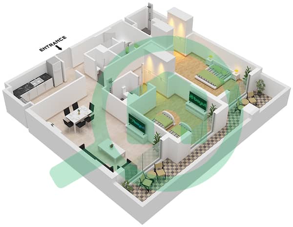 "Type D Unit 2,3,4,8,13 Ground Floor Tower 2
Unit 2,4,10,14,21 Ground Floor Tower 5"