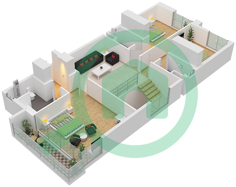 Eleganz by Danube - 4 Bedroom Townhouse Type/unit CORNER / UNIT A-1,B-1,C-1 Floor plan Type Corner Unit A-1,B-1,C-1,D-1,A-10,B-10,C-10,D-10 interactive3D