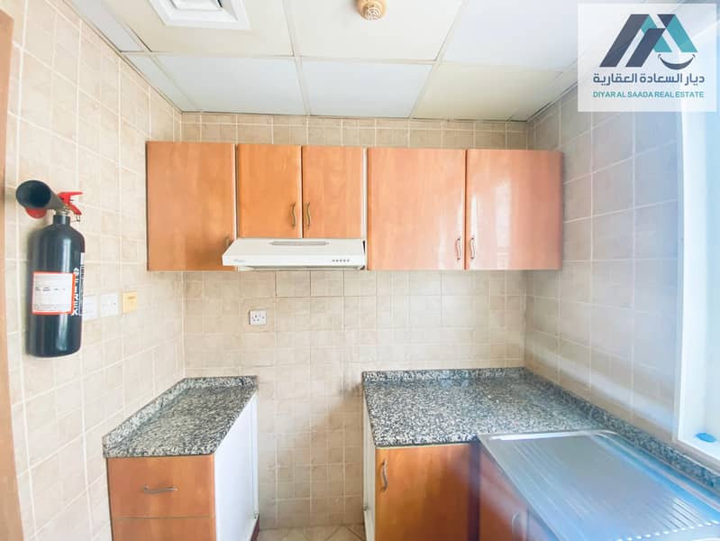 Spacious 1BHK in prime location behind Ajman court central AC with